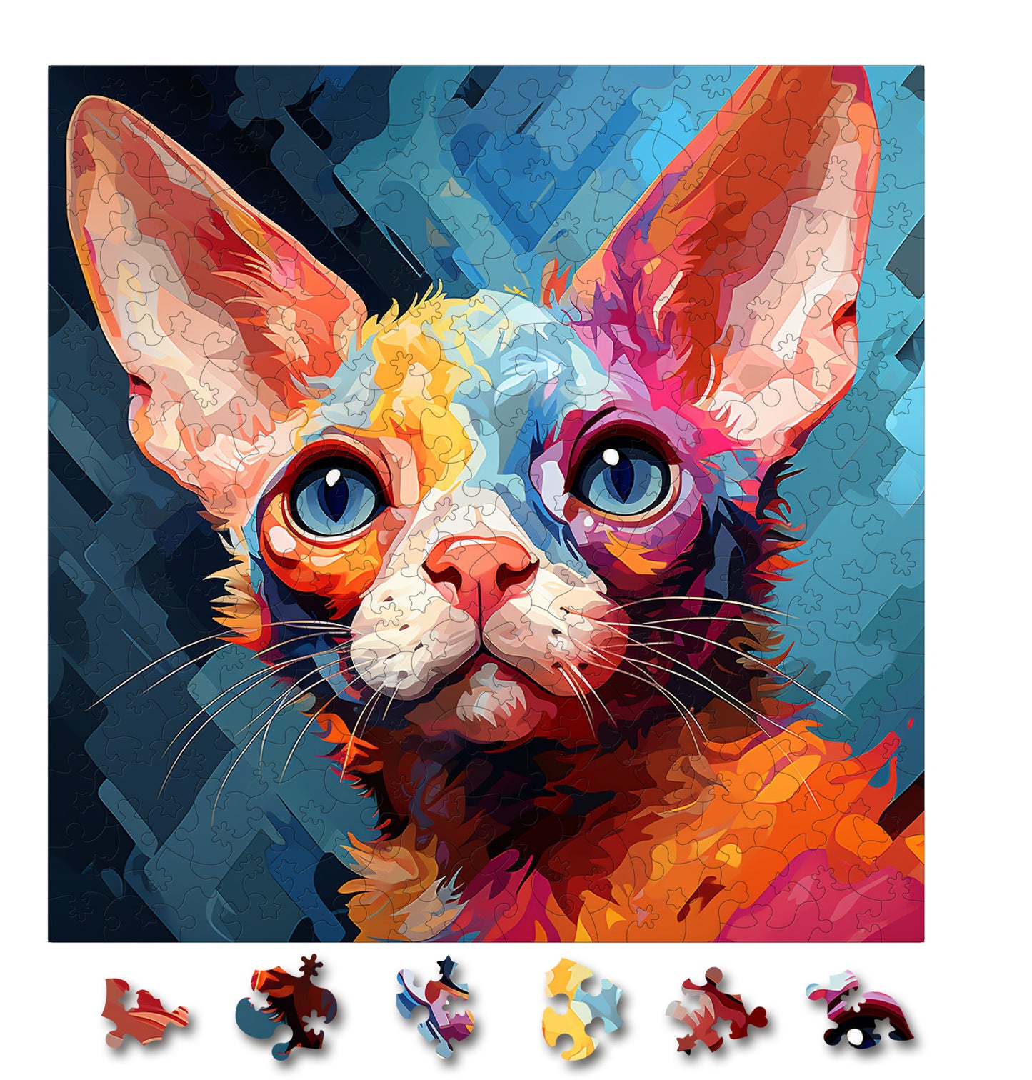 Puzzle cu Pisici - Devon Rex 2 - 200 piese - 30 x 30 cm