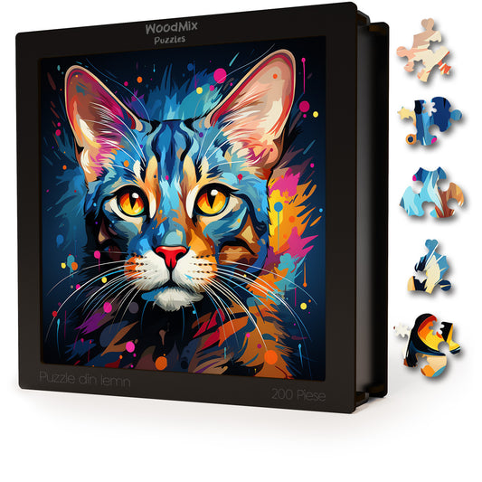 Puzzle cu Pisici - Egyptian Mau 3 - 200 piese - 30 x 30 cm