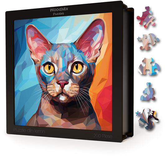 Puzzle cu Pisici - European Burmese 1 - 200 piese - 30 x 30 cm