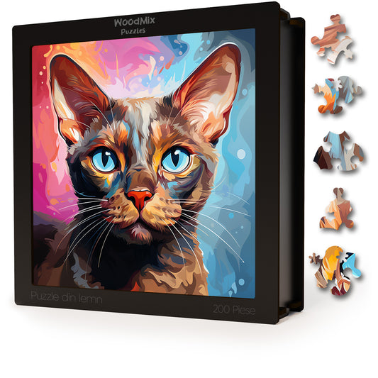 Puzzle cu Pisici - European Burmese 3 - 200 piese - 30 x 30 cm