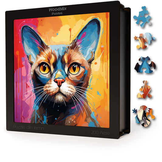 Puzzle cu Pisici - European Burmese 4 - 200 piese - 30 x 30 cm