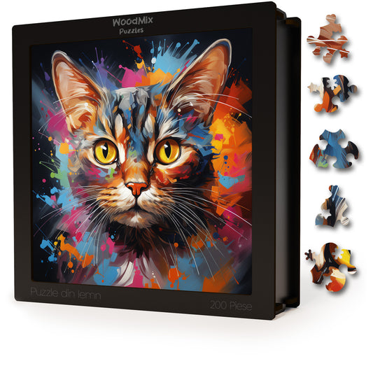 Puzzle cu Pisici - European Shorthair 1 - 200 piese - 30 x 30 cm