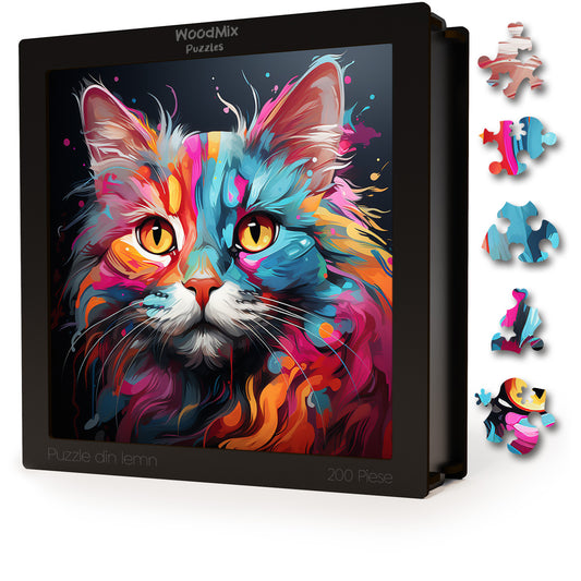 Puzzle cu Pisici - European Shorthair 2 - 200 piese - 30 x 30 cm