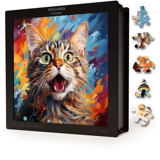 Puzzle cu Pisici - European Shorthair 3 - 200 piese - 30 x 30 cm
