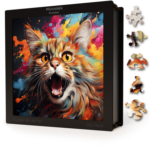 Puzzle cu Pisici - Exotic Foldex 4 - 200 piese - 30 x 30 cm
