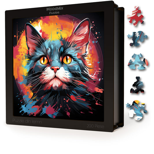 Puzzle cu Pisici - German Rex 1 - 200 piese - 30 x 30 cm