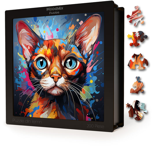 Puzzle cu Pisici - German Rex 3 - 200 piese - 30 x 30 cm