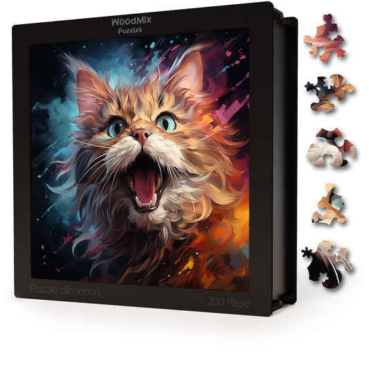Puzzle cu Pisici - Highlander 1 - 200 piese - 30 x 30 cm