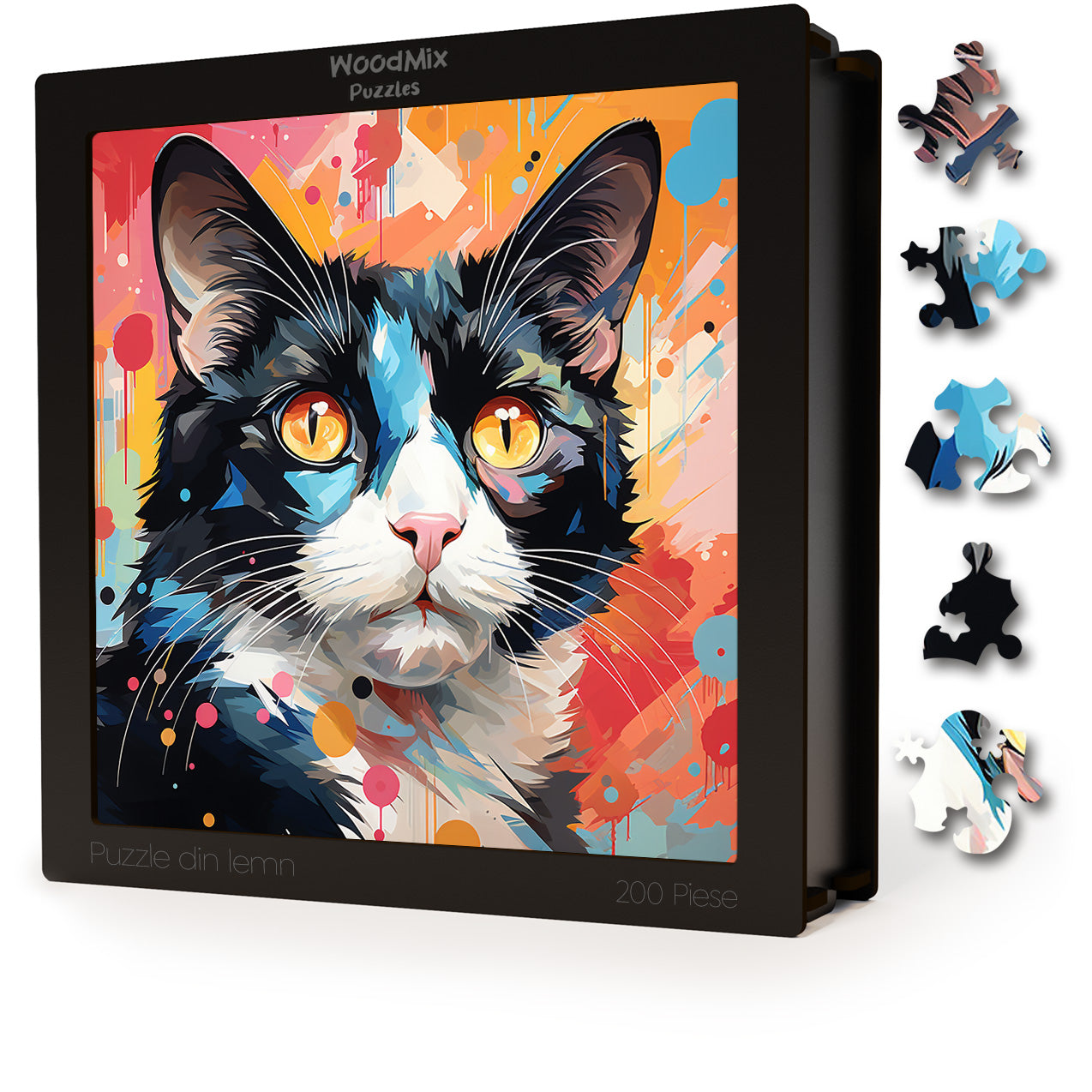 Puzzle cu Pisici - Japanese Bobtail 1- 200 piese - 30 x 30 cm