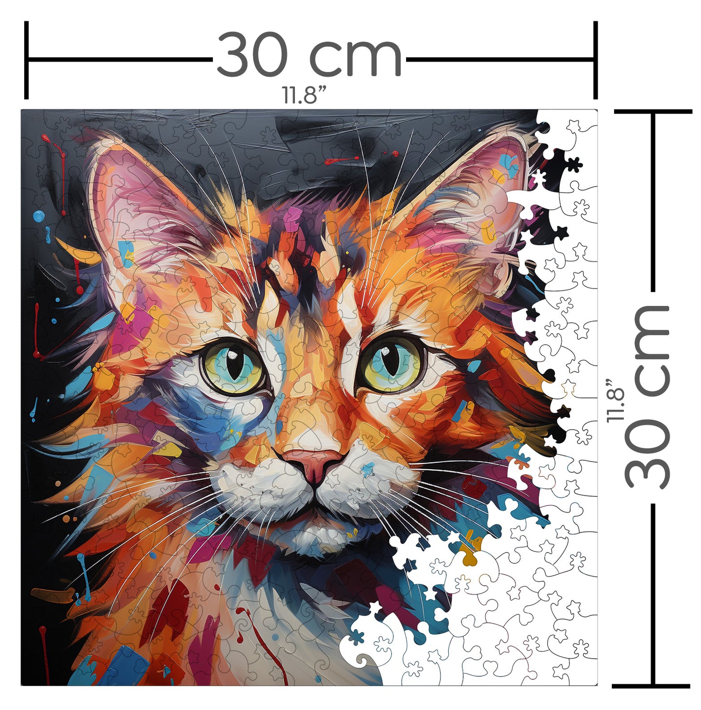 Puzzle cu Pisici - Khao Manee 1 - 200 piese - 30 x 30 cm