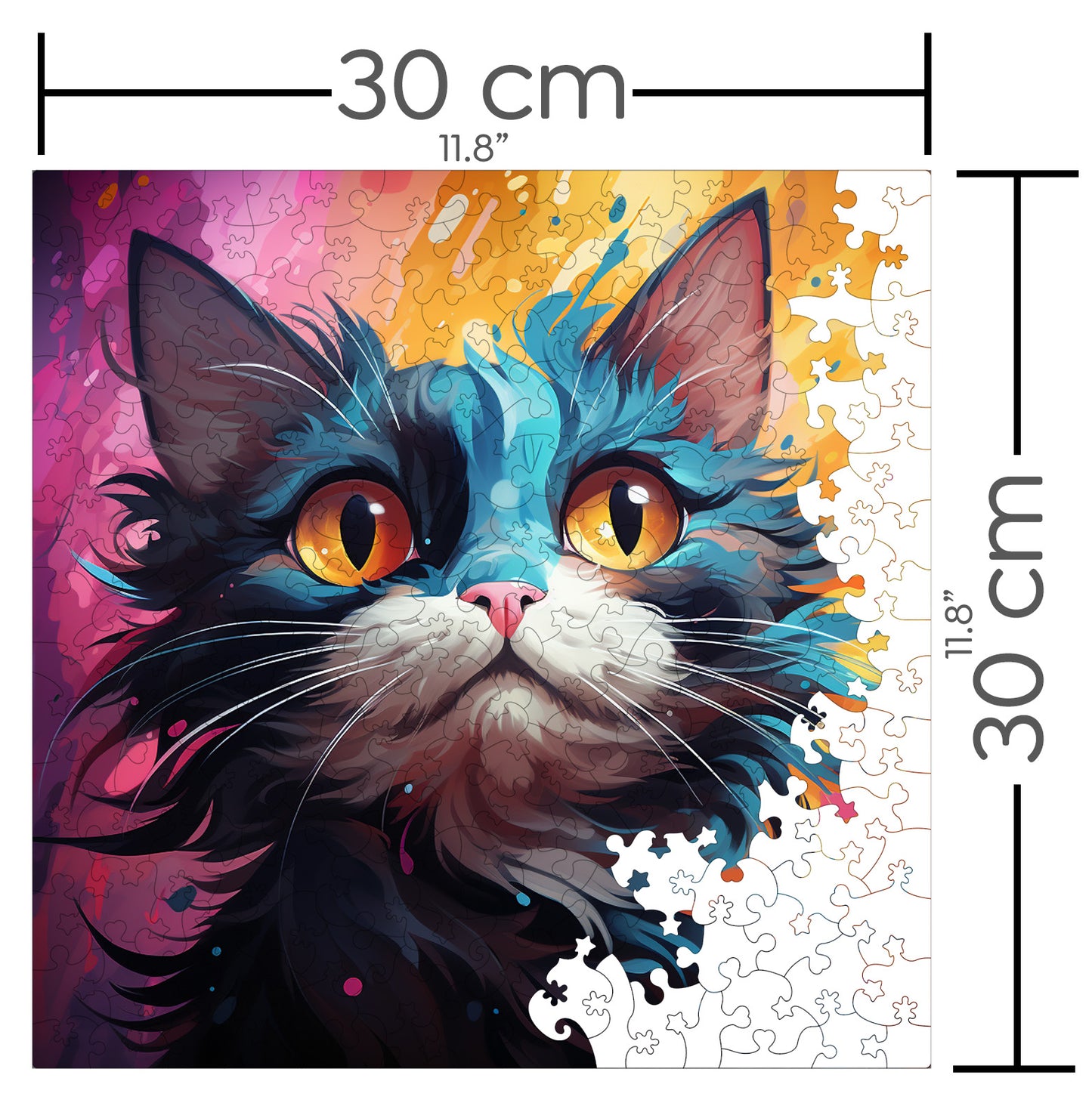Puzzle cu Pisici - Khao Manee 2 - 200 piese - 30 x 30 cm