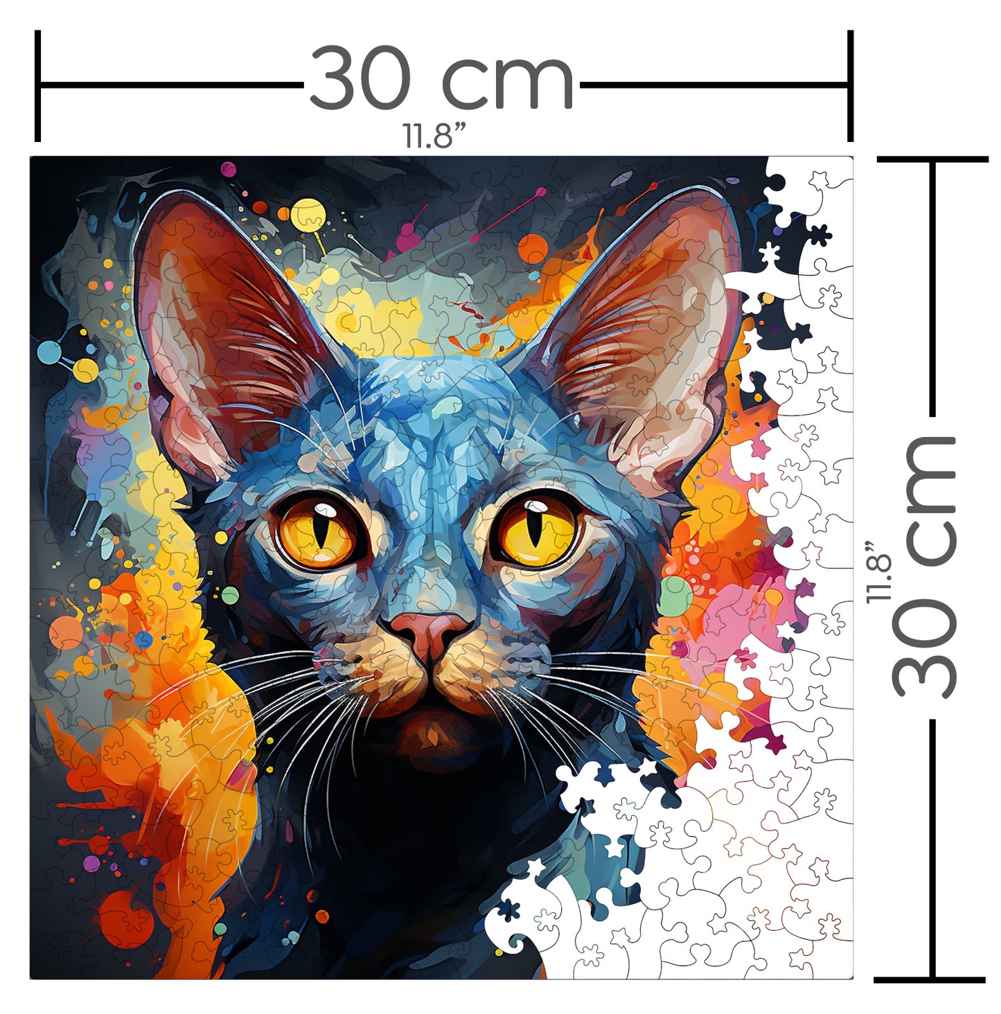 Puzzle cu Pisici - Korat 1 - 200 piese - 30 x 30 cm