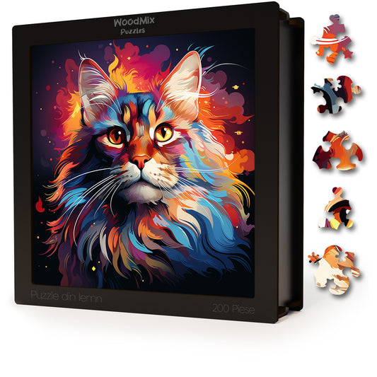 Puzzle cu Pisici - Maine Coon 6 - 200 piese - 30 x 30 cm