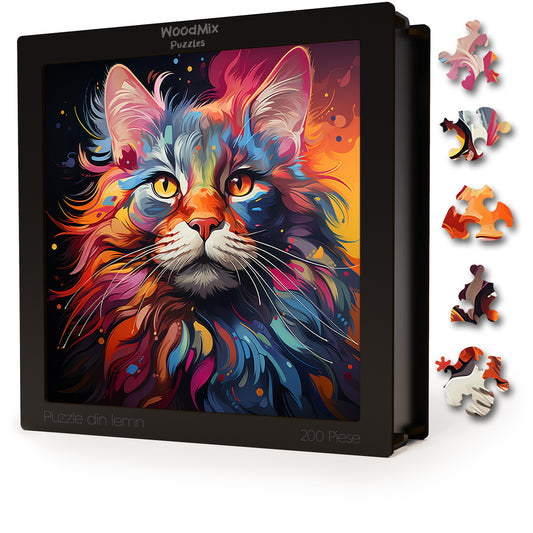 Puzzle cu Pisici - Maine Coon 7 - 200 piese - 30 x 30 cm
