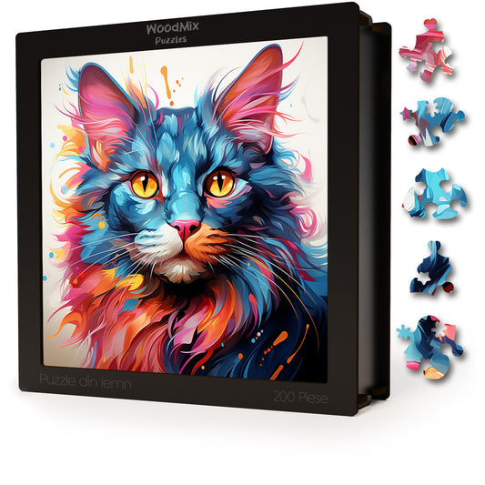 Puzzle cu Pisici - Manx 1 - 200 piese - 30 x 30 cm
