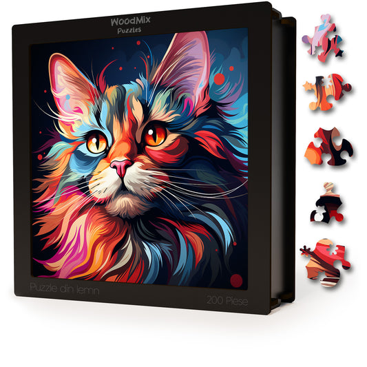 Puzzle cu Pisici - Manx 3 - 200 piese - 30 x 30 cm
