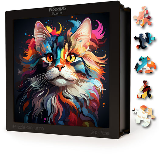 Puzzle cu Pisici - Mekong Bobtail 1 - 200 piese - 30 x 30 cm