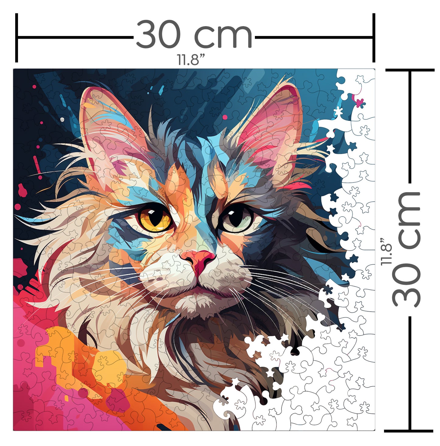 Puzzle cu Pisici - Mekong Bobtail 2 - 200 piese - 30 x 30 cm