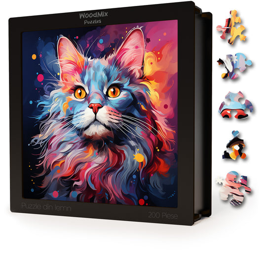 Puzzle cu Pisici - Nebelung 2 - 200 piese - 30 x 30 cm