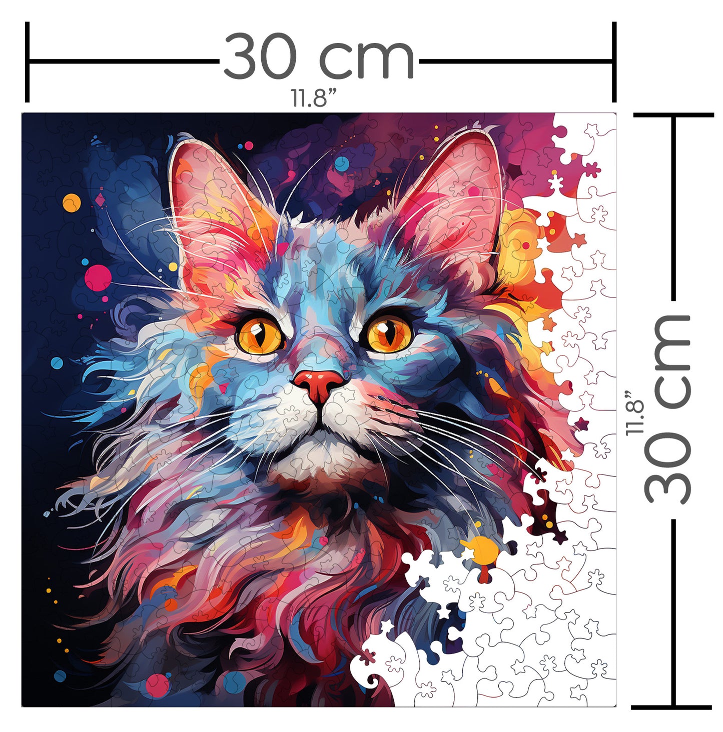 Puzzle cu Pisici - Nebelung 2 - 200 piese - 30 x 30 cm