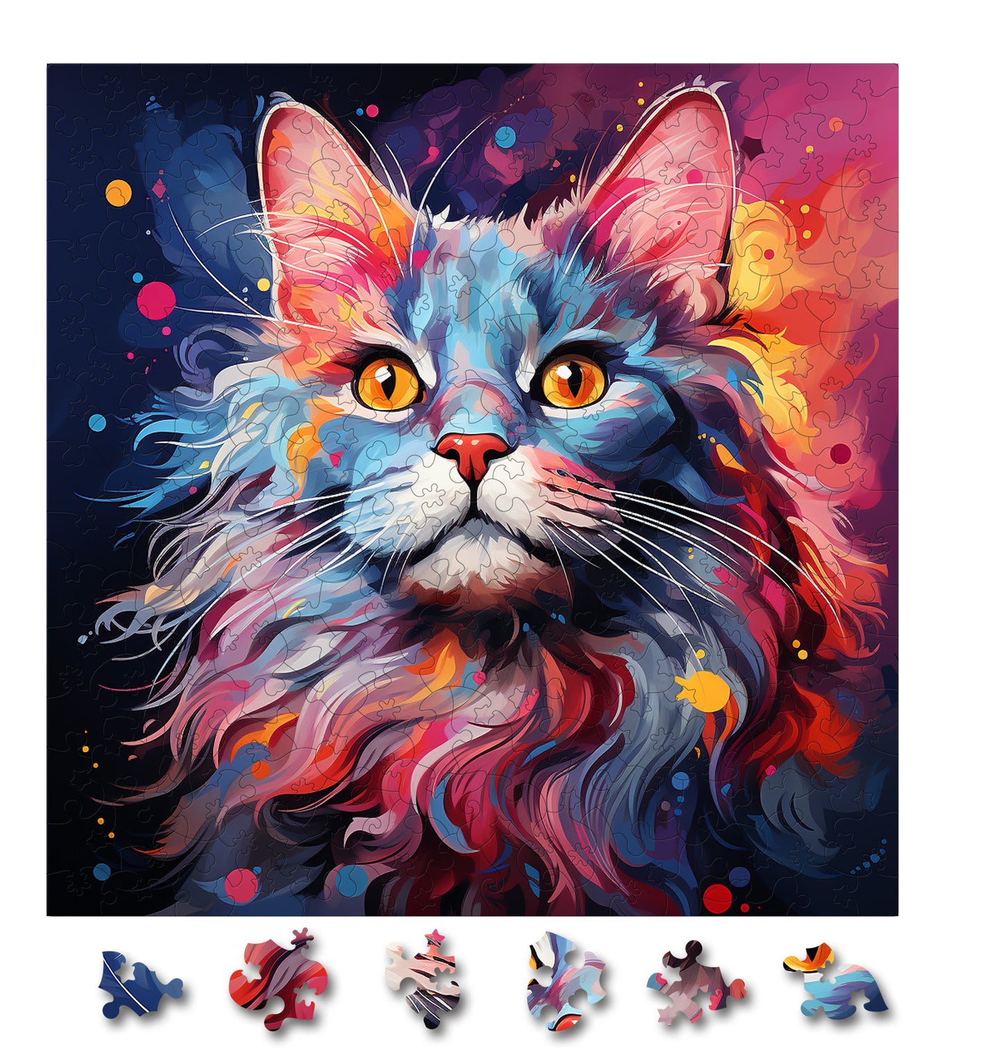Puzzle cu Pisici - Nebelung 2 - 200 piese - 30 x 30 cm