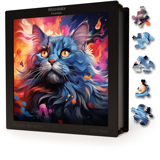 Puzzle cu Pisici - Nebelung 3 - 200 piese - 30 x 30 cm