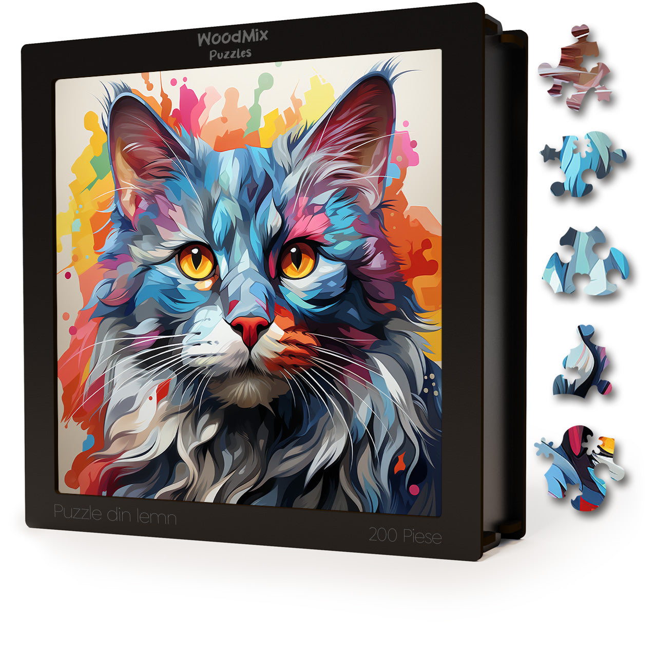 Puzzle cu Pisici - Nebelung 4 - 200 piese - 30 x 30 cm