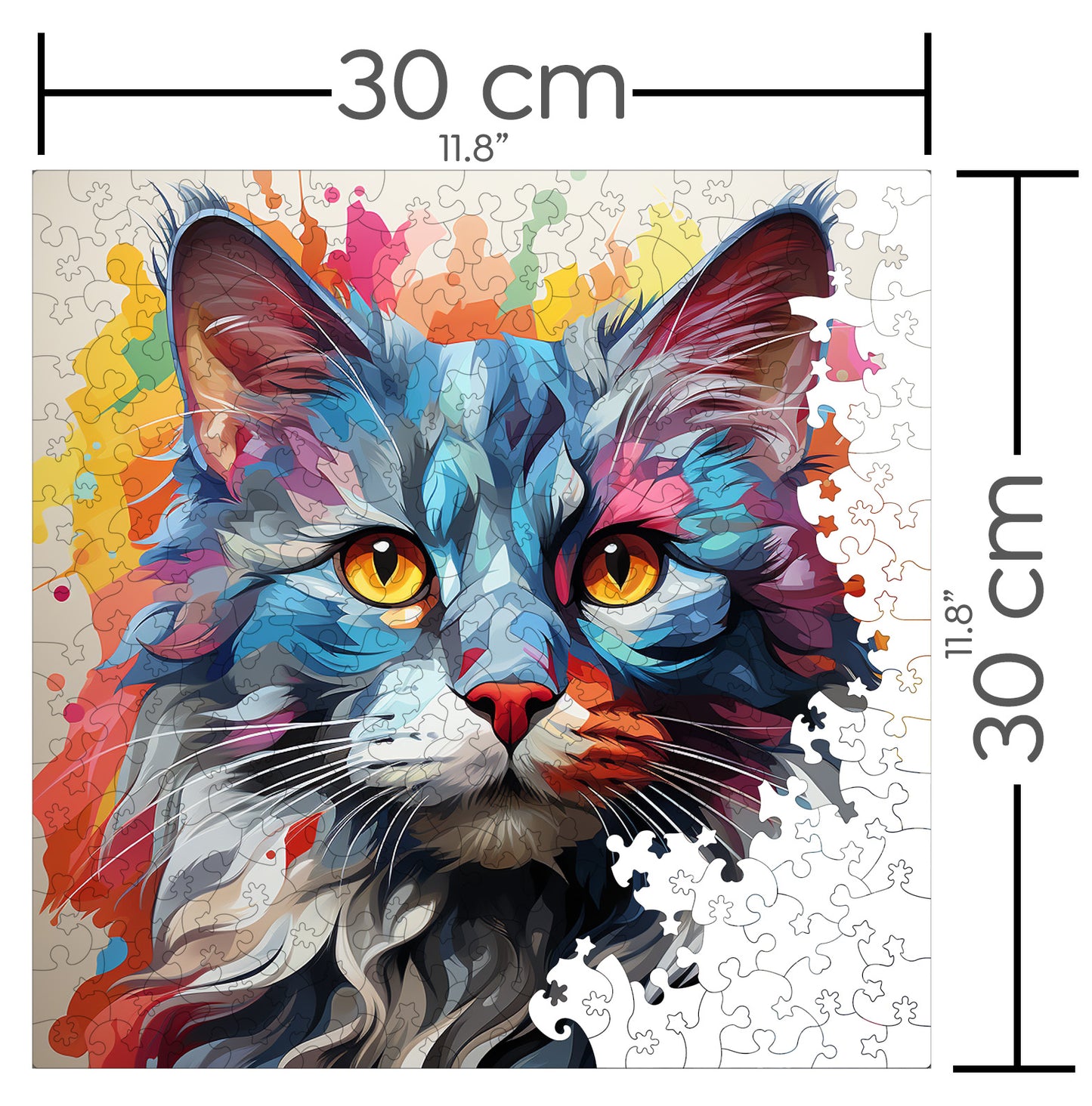 Puzzle cu Pisici - Nebelung 4 - 200 piese - 30 x 30 cm