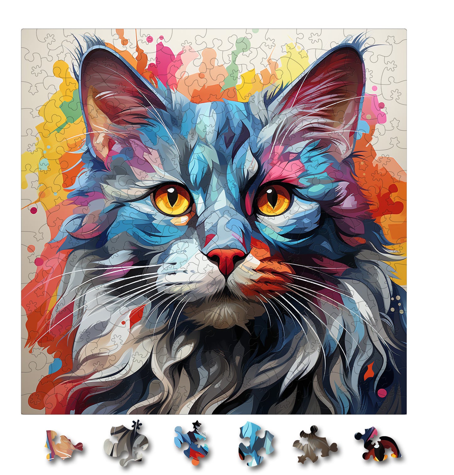 Puzzle cu Pisici - Nebelung 4 - 200 piese - 30 x 30 cm