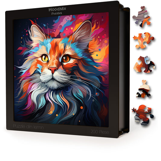 Puzzle cu Pisici - Norwegian Forest 1 - 200 piese - 30 x 30 cm