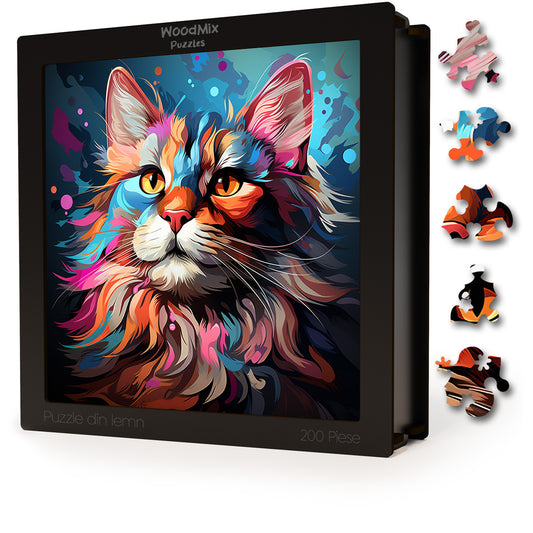 Puzzle cu Pisici - Norwegian Forest 4 - 200 piese - 30 x 30 cm