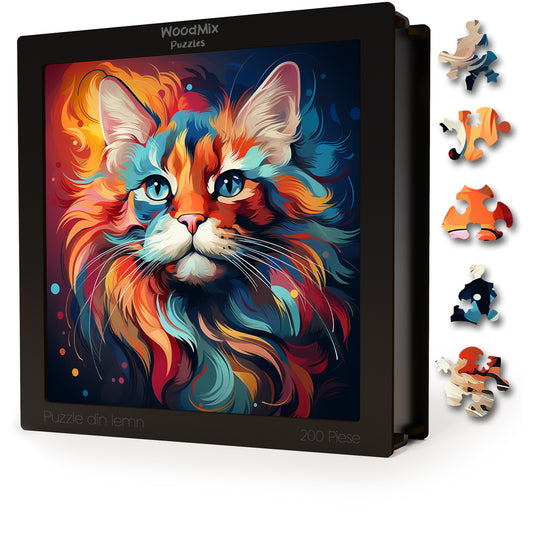 Puzzle cu Pisici - Norwegian Forest 2 - 200 piese - 30 x 30 cm