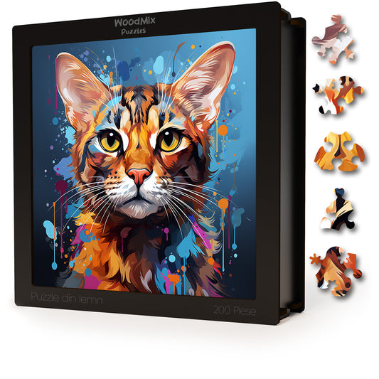 Puzzle cu Pisici - Ocicat 1 - 200 piese - 30 x 30 cm