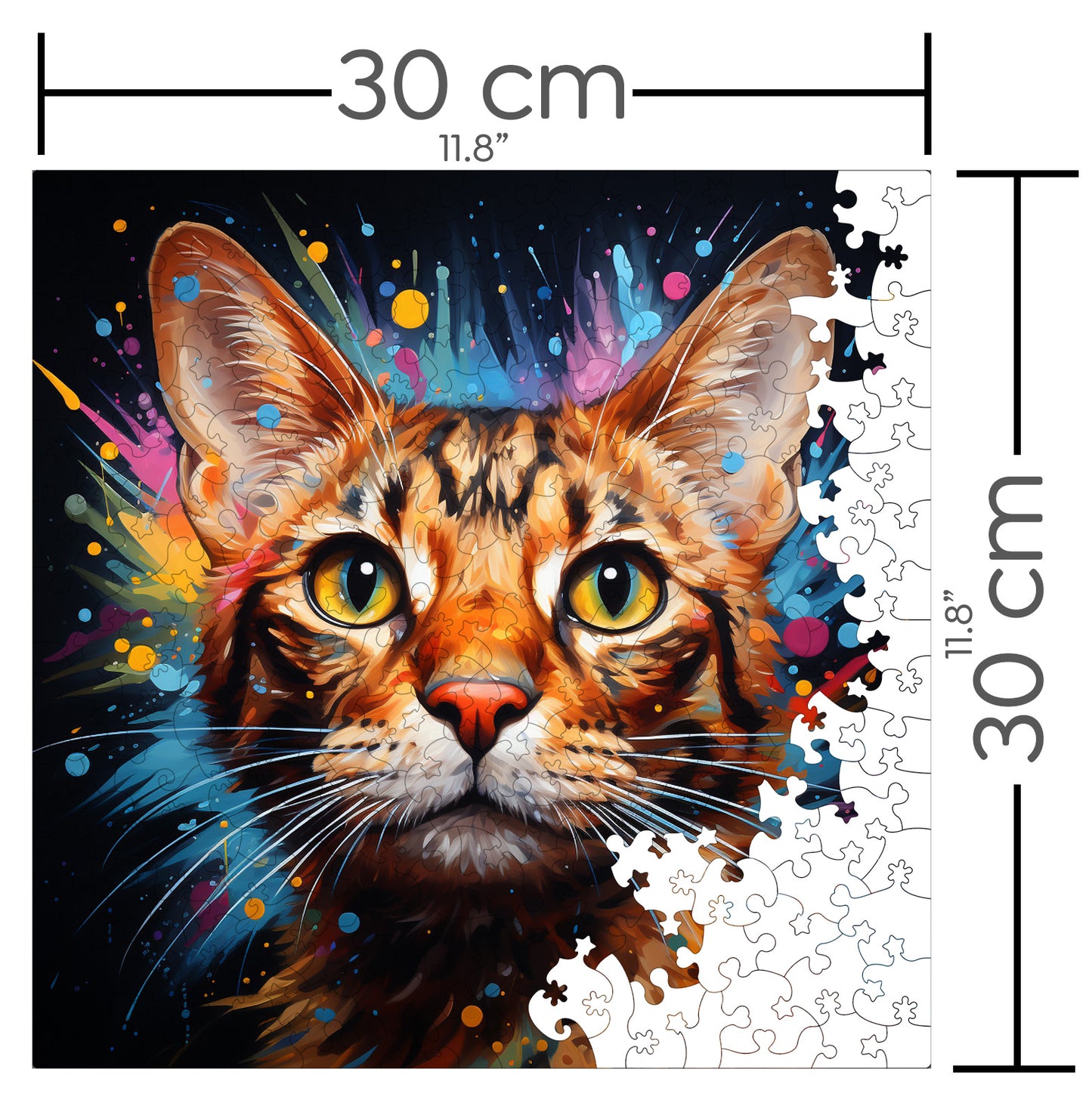 Puzzle cu Pisici - Ocicat 2 - 200 piese - 30 x 30 cm