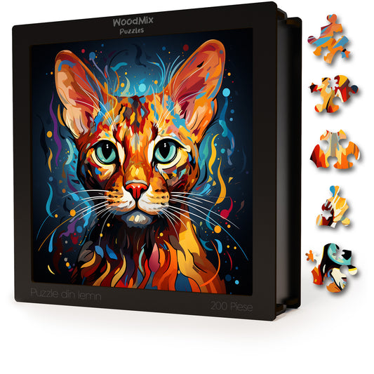 Puzzle cu Pisici - Ocicat 4 - 200 piese - 30 x 30 cm