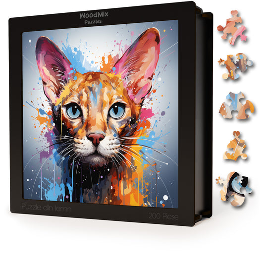 Puzzle cu Pisici - Oriental 1 - 200 piese - 30 x 30 cm