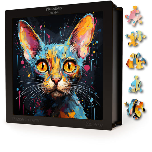 Puzzle cu Pisici - Oriental 2 - 200 piese - 30 x 30 cm