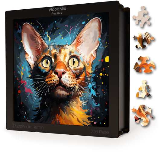 Puzzle cu Pisici - Oriental 3 - 200 piese - 30 x 30 cm