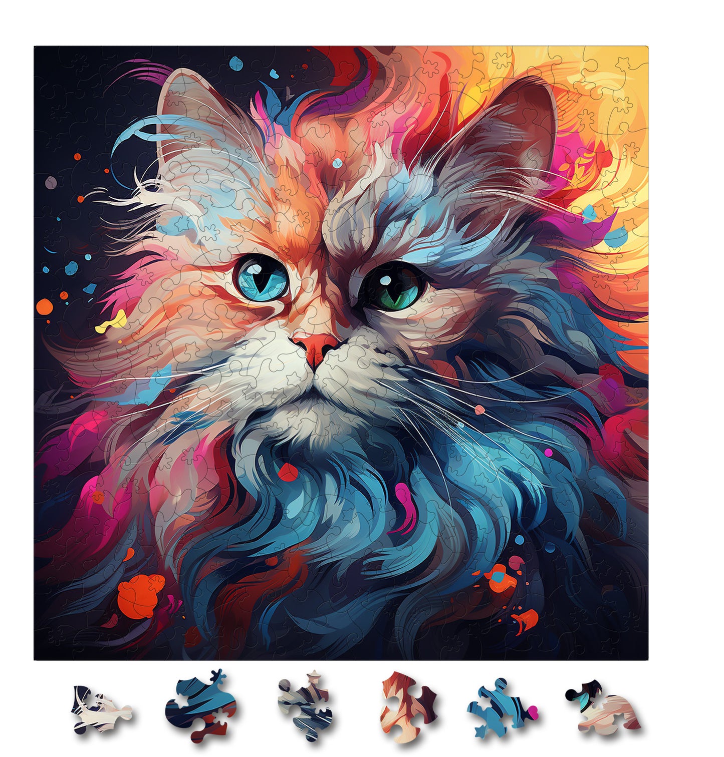 Puzzle cu Pisici - Persian 3 - 200 piese - 30 x 30 cm