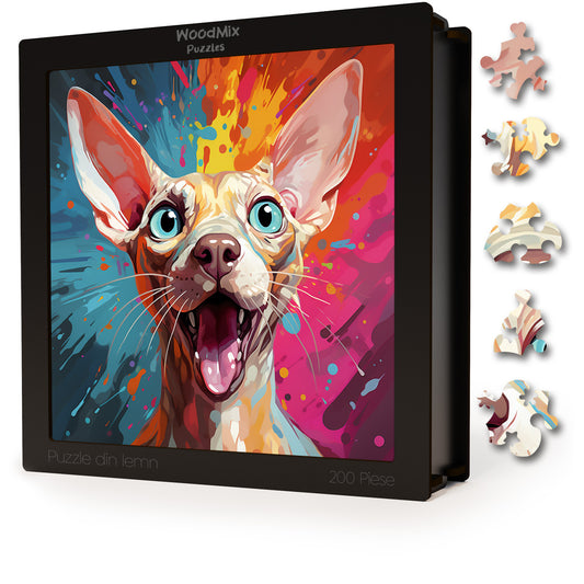Puzzle cu Pisici - Peterbald 2 - 200 piese - 30 x 30 cm