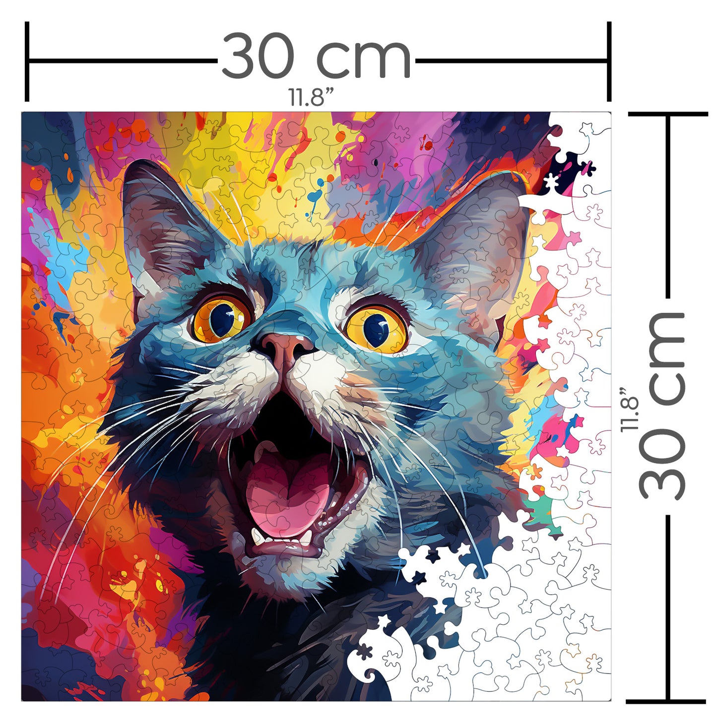 Puzzle cu Pisici - Russian Blue 3 - 200 piese - 30 x 30 cm