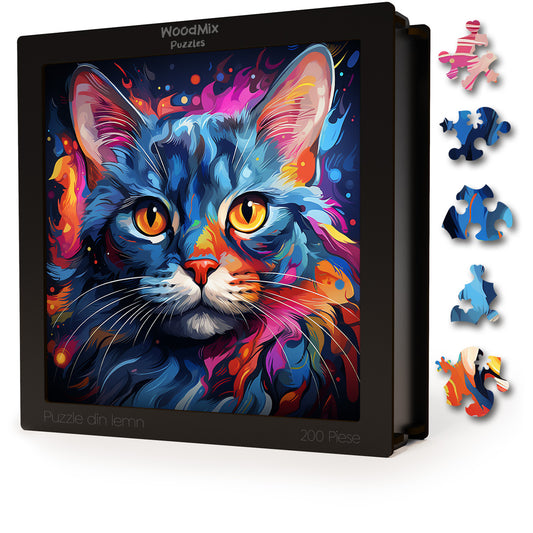 Puzzle cu Pisici - Russian Blue 4 - 200 piese - 30 x 30 cm