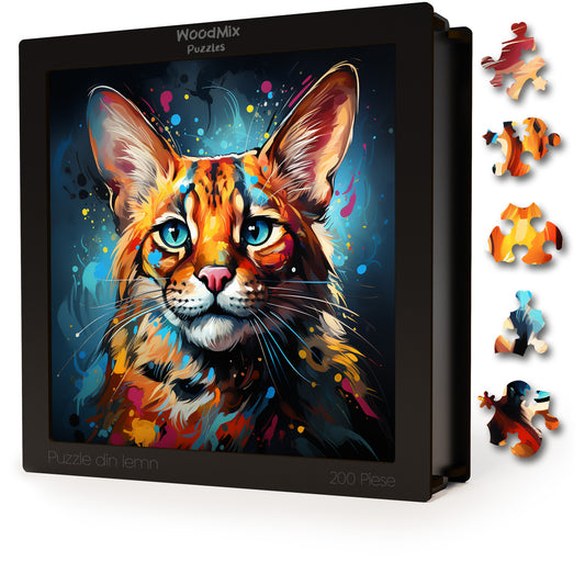 Puzzle cu Pisici - Savannah 1 - 200 piese - 30 x 30 cm