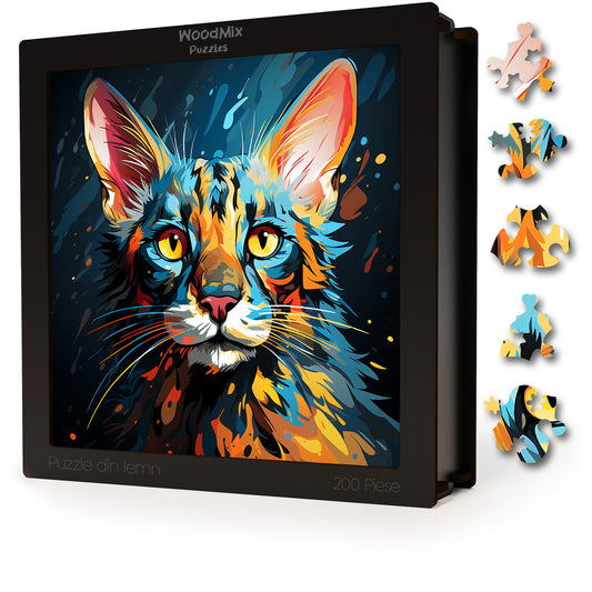 Puzzle cu Pisici - Savannah 3 - 200 piese - 30 x 30 cm