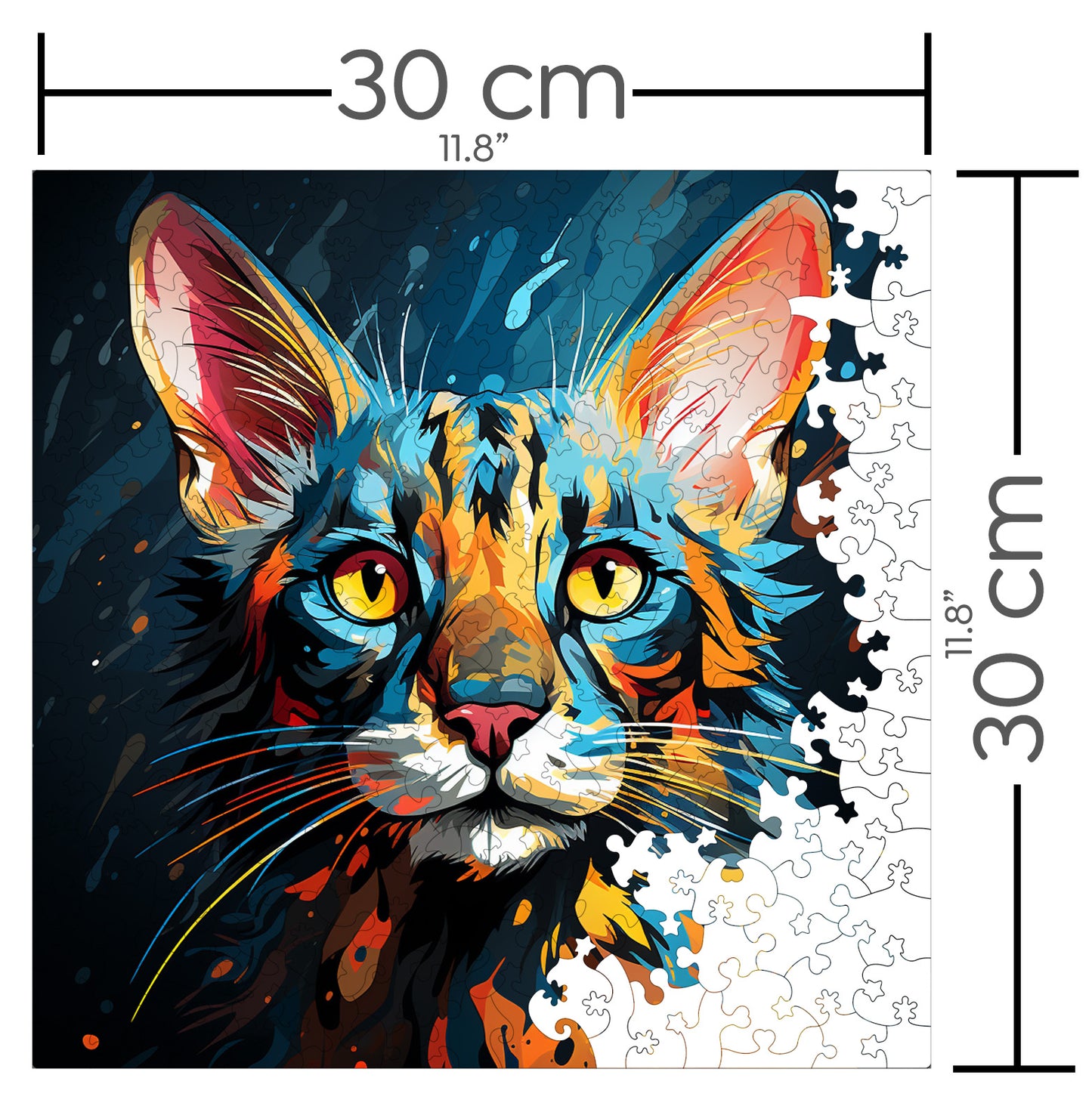 Puzzle cu Pisici - Savannah 3 - 200 piese - 30 x 30 cm