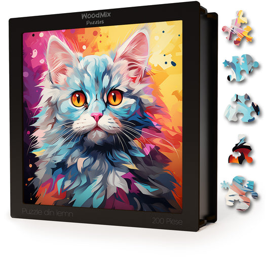 Puzzle cu Pisici - Selkirk Rex 1 - 200 piese - 30 x 30 cm