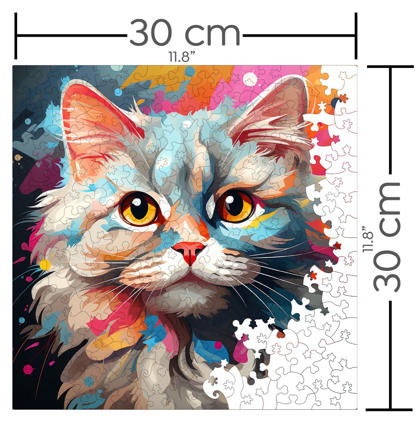 Puzzle cu Pisici - Selkirk Rex 2 - 200 piese - 30 x 30 cm