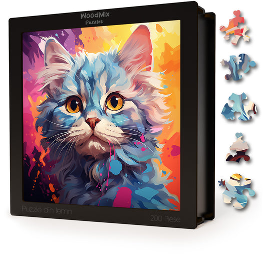 Puzzle cu Pisici - Selkirk Rex 4 - 200 piese - 30 x 30 cm