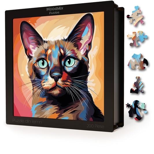 Puzzle cu Pisici - Siamese 2 - 200 piese - 30 x 30 cm