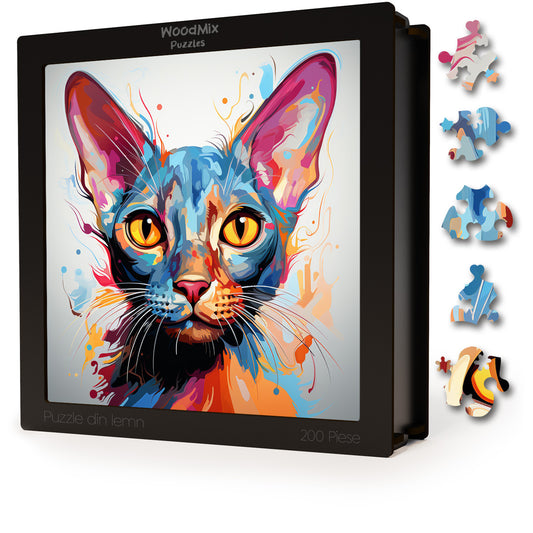 Puzzle cu Pisici - Siamese 3 - 200 piese - 30 x 30 cm